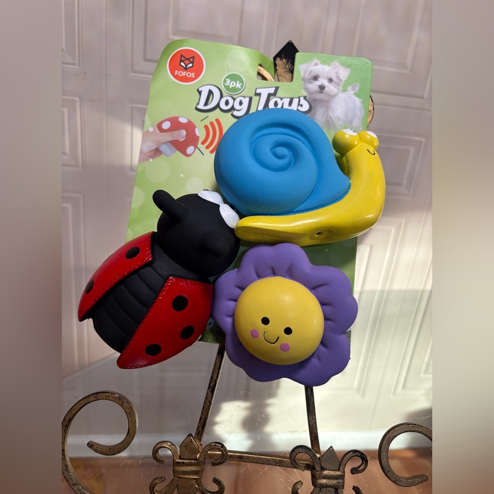 Fofos  Set Of  Squeeze Me Toys ~ Squeaky Dog  Toys